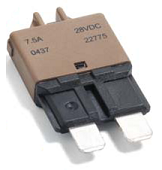 22775-00 Low Profile ATC 7.5 Amp Brown Circuit Breaker 1 Each - Click Image to Close